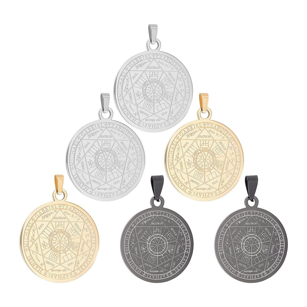6652 6Pcs 3 Colors The Seal of The Seven Archangels Pendants